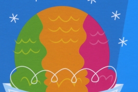 cartoon rainbow sherbet illustration